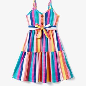 Colorful Striped Kids Dress